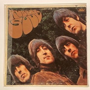 Sale ! The BEATLES Rubber Soul T-2442 Record Album Lp Capitol Microgroove 1969s 1970s John Lennon Paul McCartney Rare Free Shipping