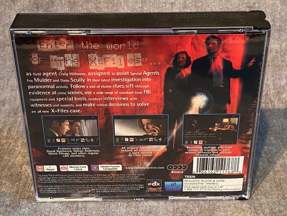 Sale ! Playstation THE X-FILES 4 Disc & Book Original 1999 Xfiles