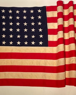 Antique 48 Star American Flag Mid Century 40s 1950s Wwii