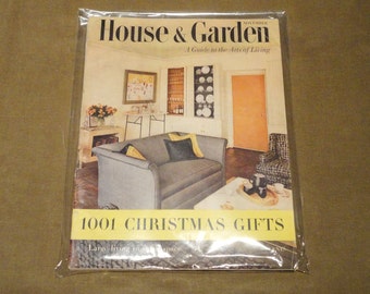 Sale ! 1001 CHRISTMAS GIFTS Mid-Century House & And Garden Nov 1953 1950s Magazine Vintage Architectural Design Fashion Mad Men Eames Free