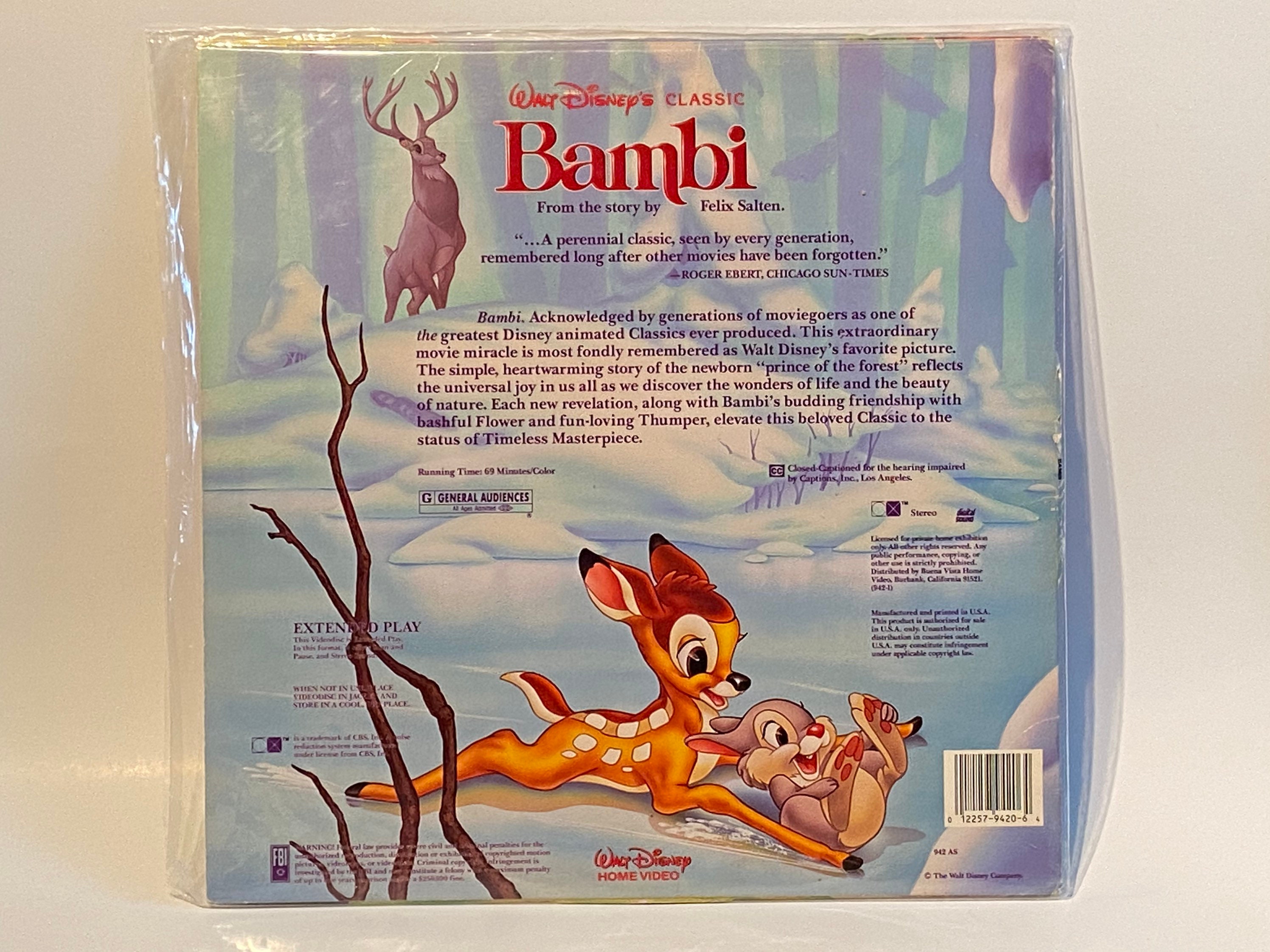SALE ! DISNEY Classic Bambi Laserdisc Home Tv Movie Kids Children Films  1990s 90s Ld Stereo Laserdisk Player Walt Vintage Free Shipping - Etsy  Denmark