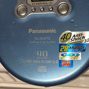 Sale ! PANASONIC Portable Compact Disc Player Discman Portable Digital High Quality Portable Headphones Car Audio 1990s 90s Works Free Ship