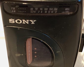 Sale! SONY Wm-Fx211 Walkman am/fm radio portable walkman headphones audio jack vintage 1990s 90s electronics stereo tested work FREE ship