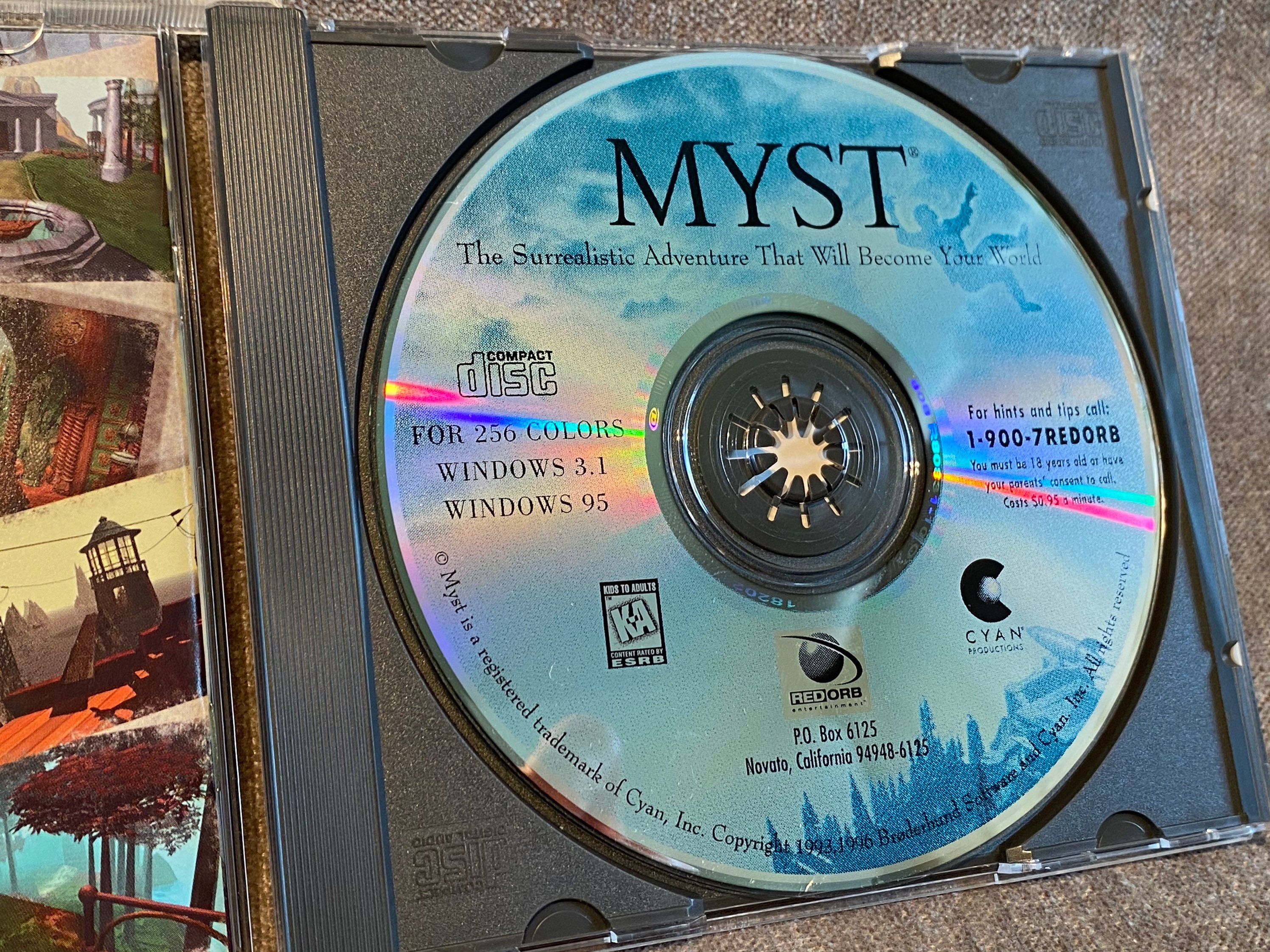 Sale ! MYST 1993 Broderbund Redorb Cyan Software Windows Mac Pc Video Game  1990s Original Cd-rom Disc Case Booklet Cib Free Shipping - Etsy