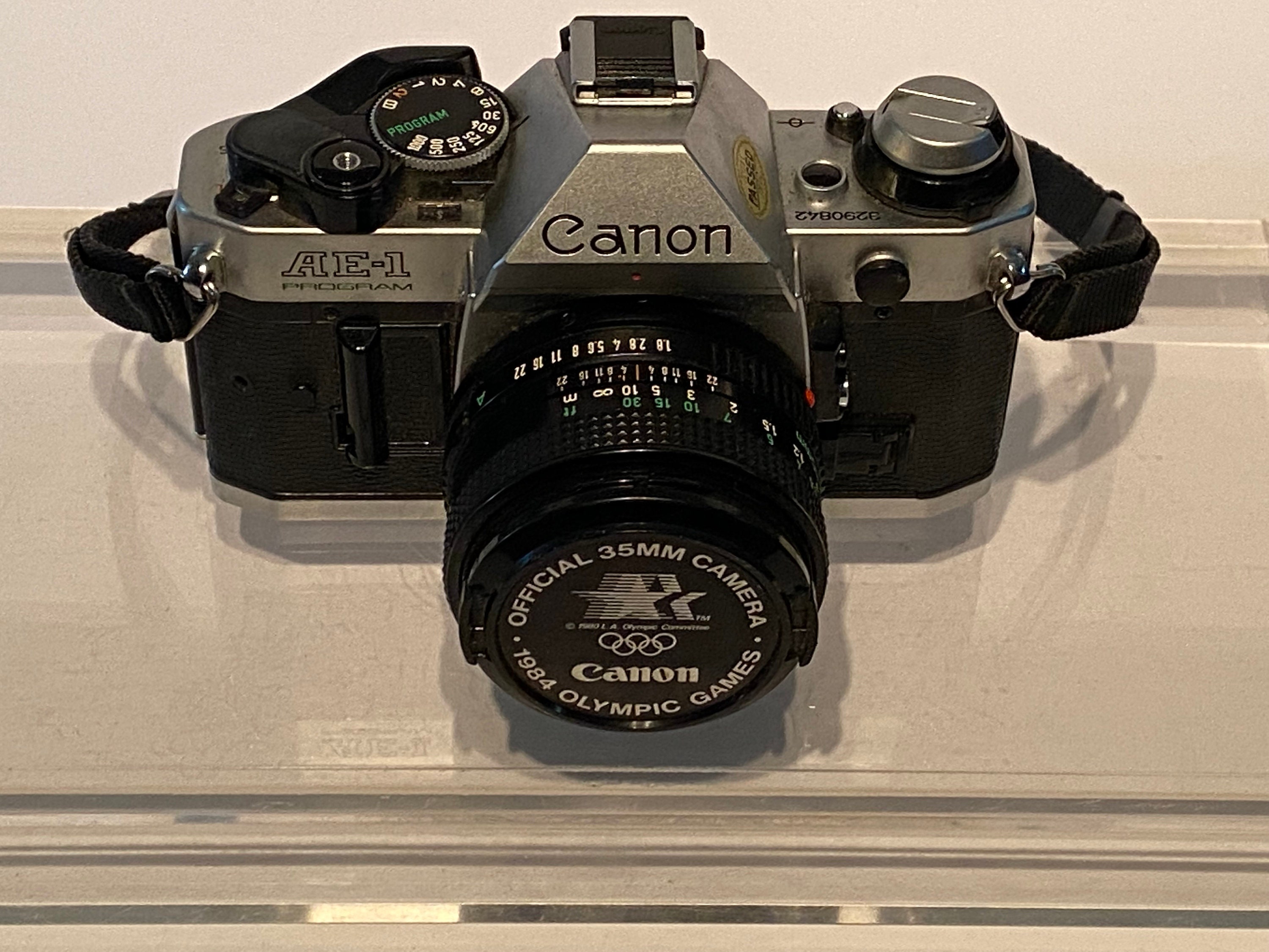 Canon AE-1 Program 35mm Camera 1984 Olympic Games Lens Cap