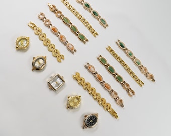 Reloj de pulsera de piedra natural hecho a mano, joyería de piedras preciosas de inspiración vintage, reloj de pulsera retro punk.