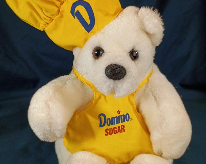 Vintage Domino Sugar Reversible Bear Plush Chef Bag