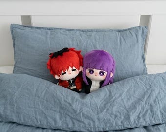 Frieren Beyond Journey's End Fern Stark Plushie Cute Anime Stuffed Doll Soft Star Body Plush Toy Manga Collectible Gift for Otaku Fans