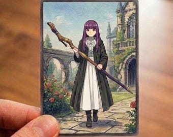 Silver Hair Elf & Purple Hair Sorceress Card Sleeves for TCG, MTG, PoKe