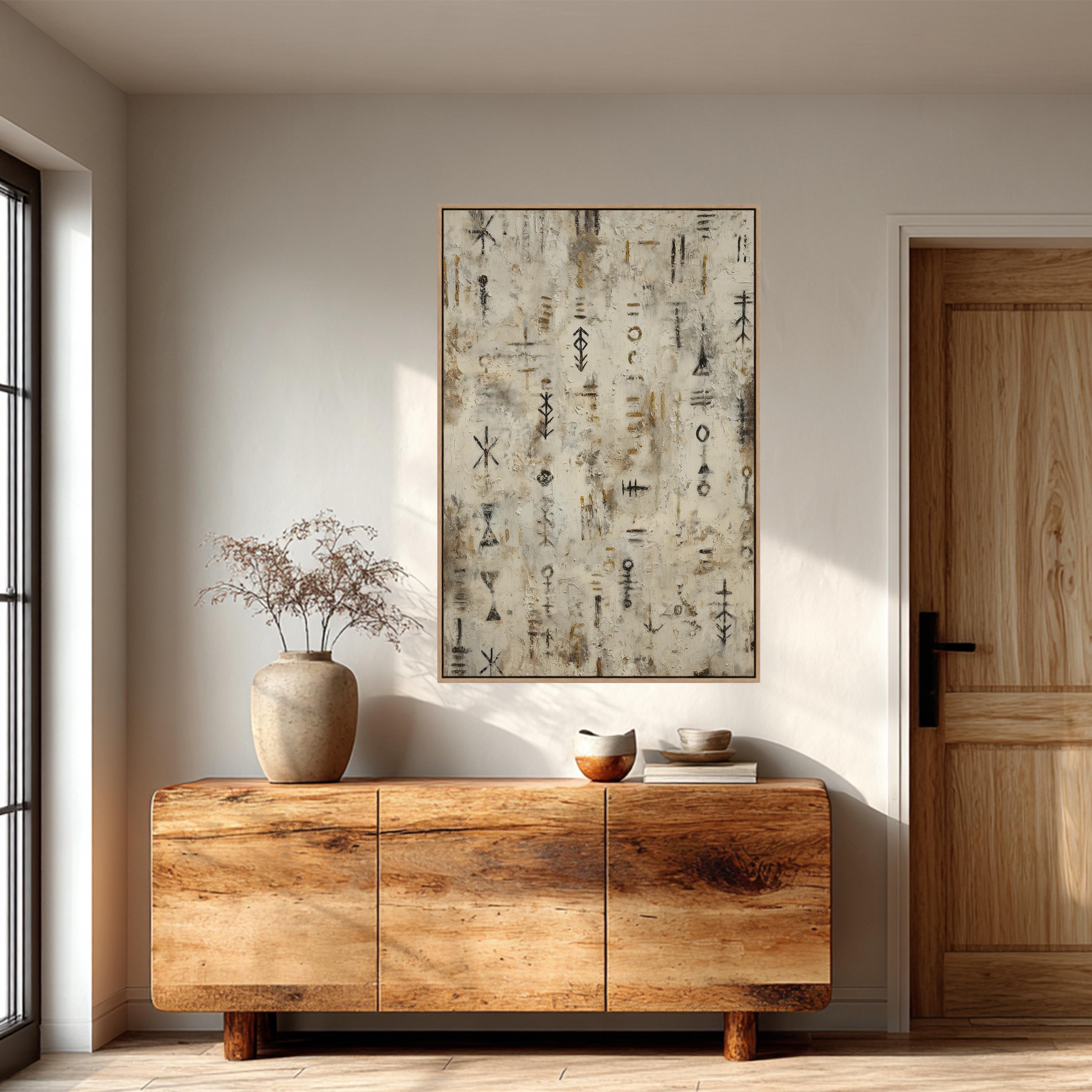 Western Abstract Patterns Western Abstract Symbol Wall Art | Tribal Ranch Pattern Canvas ...