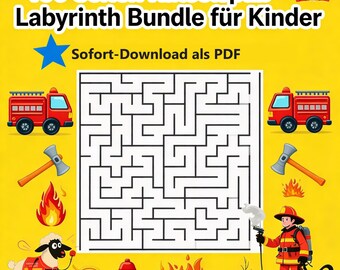 100 Labyrinthe für Kinder PDF | Rätselheft Vorschule & Grundschule | 4 Schwierigkeitsstufen | Beschäftigung zum Ausdrucken