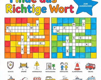 Finde das richtige Wort (PDF, 25 Seiten) | Vorschule + Grundschule | Deutsch Rätsel + Wortschatz Training