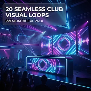20 Seamless AI Visual Prompts | Club Loops für DJs und VJs | Stage Content für Events