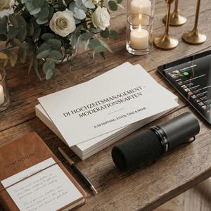 Wedding MC cards (PDF) for DJ & MC | Ready-made wedding announcements | Schedule script for reception, dinner, cake cutting, party image 7