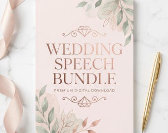 Wedding Speech Bundle | Groom Best Man Father of Bride | Funny Heartfelt Templates | Instant Download PDF