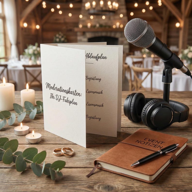 Wedding MC cards (PDF) for DJ & MC | Ready-made wedding announcements | Schedule script for reception, dinner, cake cutting, party image 5