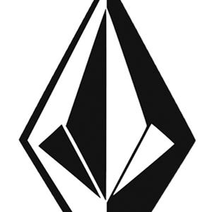 May include: Black and white geometric logo featuring a diamond shape with a stylized design. The logo has a bold, graphic appearance, with sharp angles and a modern aesthetic. The design is suitable for apparel and accessories.