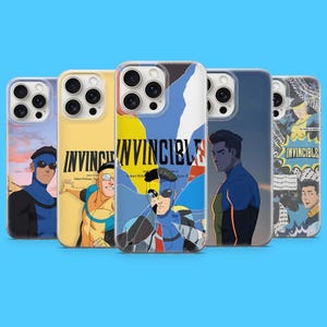 Cover per telefono Invincible con Mark Grayson, supereroe e fumetto, per iPhone 17Pro, 17e, 16, 15, 14, 13, Samsung S26, S25, S24, A56, A16, Pixel 10a