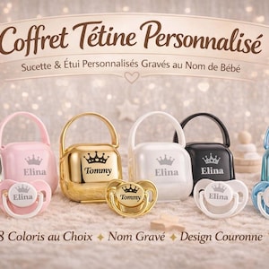 Personlig napp med namn | Nappset för babyn | Nappklämma | Babyshowerpresent | Personlig napp | Babyshowerpresent