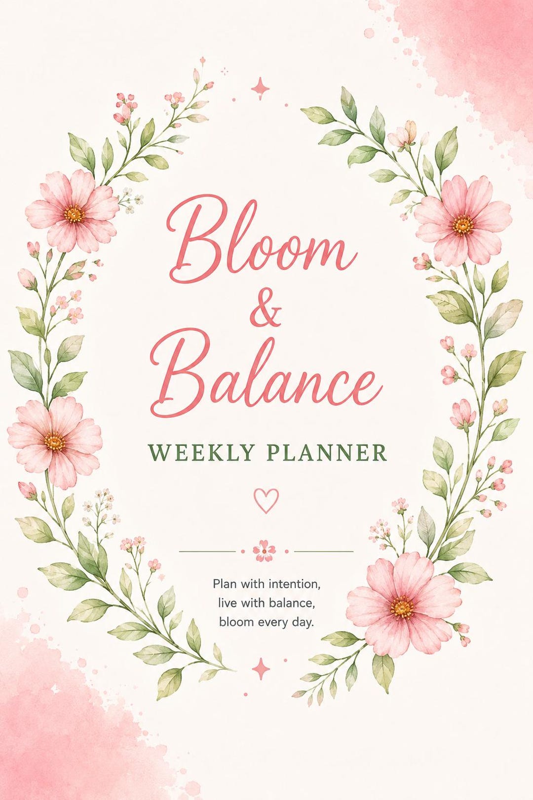 Bloom &balance Weekly Planner. Self Care Planner PDF. Plan Reset ...