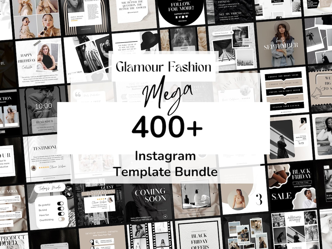 400+ Instagram Post Templates | Glamour Fashion Canva Templates ...