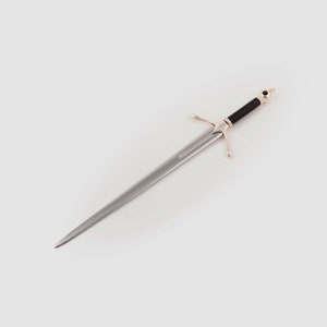 Espada larga escocesa en miniatura 'The Lewis' # 6/7 Abrecartas Plata esterlina Ónix Hoja de acero Regalo para él Ella