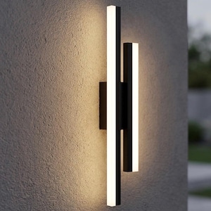 Applique murale LED moderne en cuivre noir, lumière verticale, abat-jour en acrylique, salon, couloir, décoration minimaliste, luminaire doré, lampe de luxe