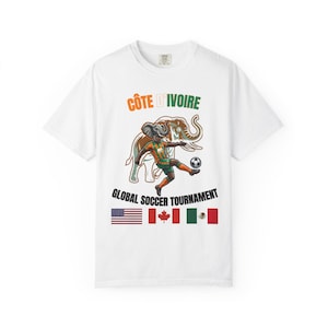 Côte d'Ivoire Soccer Tournament T-Shirt | Comfort Colors - Elephant Design