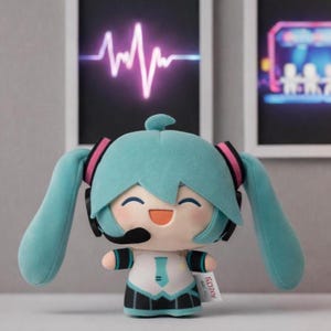 Hatsune Miku Swaying Plushie Toy – Kawaii Vocaloid Anime Doll