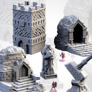 Construcciones enanas / Escenografía y terreno en miniatura para juegos de guerra de 32/28 mm