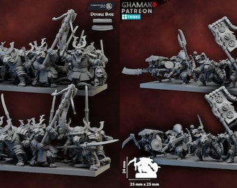 Guerreros Rata / Miniaturas de infantería fantástica a escala heroica de 28 mm