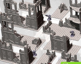 City Ruins (Old School)| 32/28mm Wargaming Scenery and Miniature Terrain