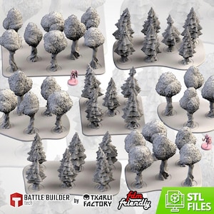 Árboles para juegos de mesa / Escenografía y terrenos en miniatura para juegos de guerra de 32/28 mm
