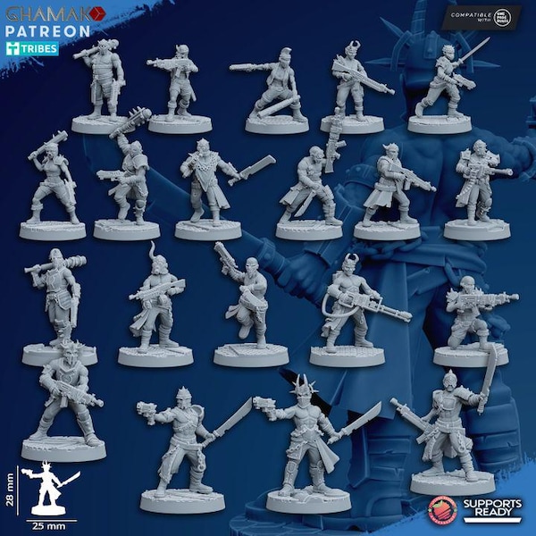 Heretic Cultists | 32/28mm Heroic-Scale Sci-Fi Infantry
