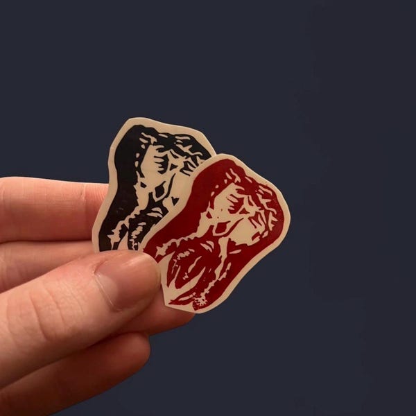 Handprinted Tooth Sticker