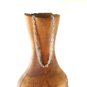 18 Inch Antique Silver Chain Necklace Medium Link Antique Silver Plated Oval Chain |CH1-Med-AS18