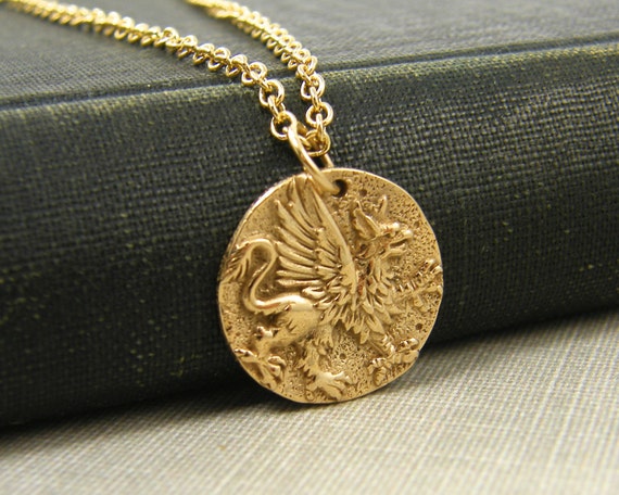 Griffin Necklace Bronze Greek Mythology 