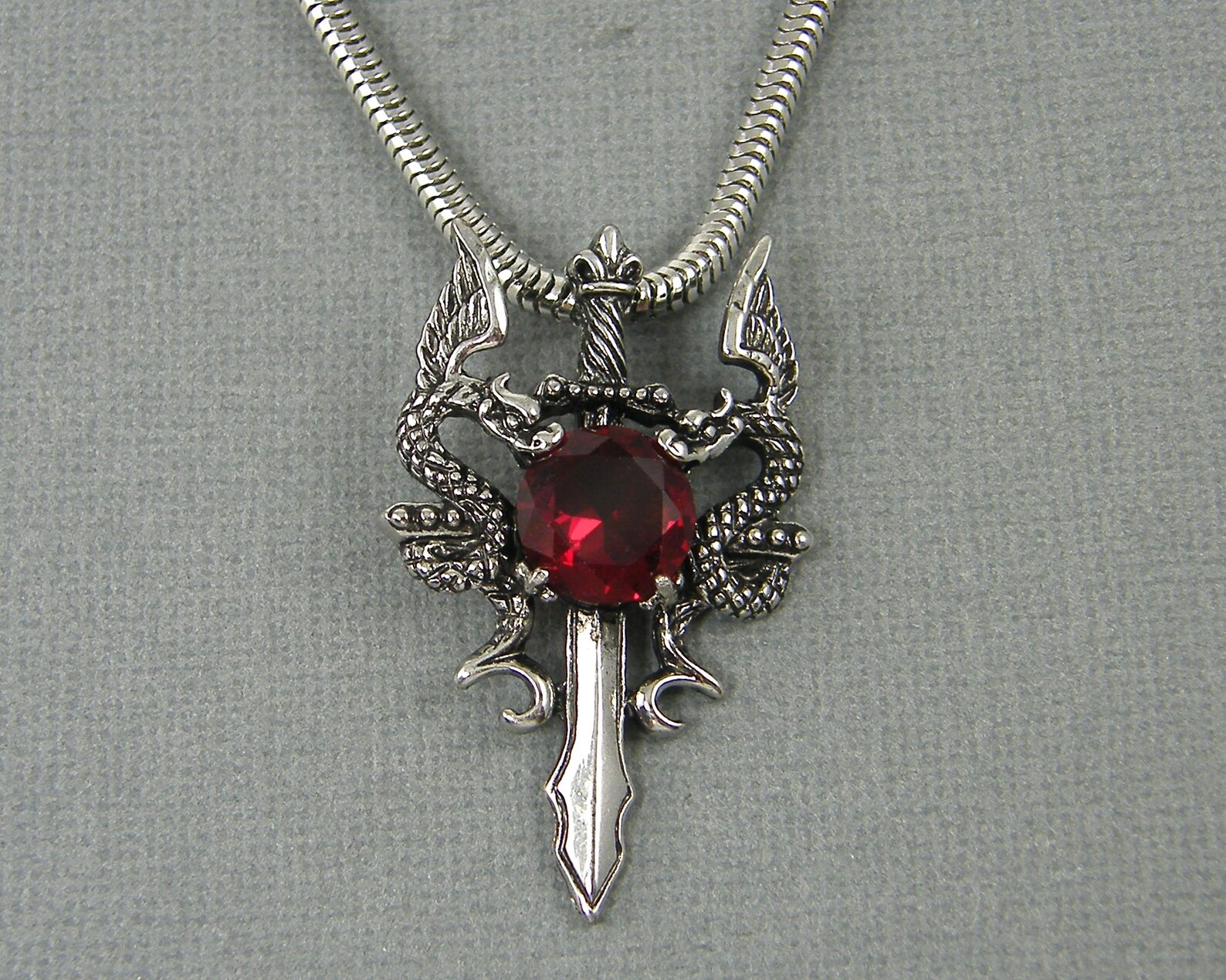 Men's Dragon Necklace Stainless Steel Dragon Pendant With Etsy