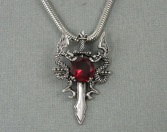 Ruby Pendant Men - Etsy