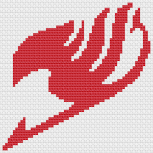 Schema punto croce con logo Fairy Tail