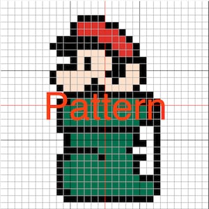 Mario Kuribo's Shoe Cross Stitch Pattern