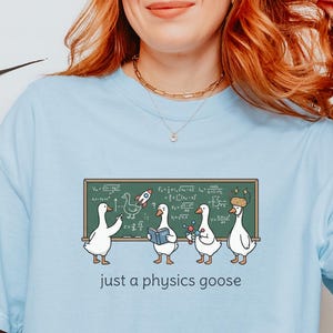 Dumme Gans Physik T-Shirt, Lustige Theoretische Wissenschaft Tee, Akademische Gelehrte Kleidung