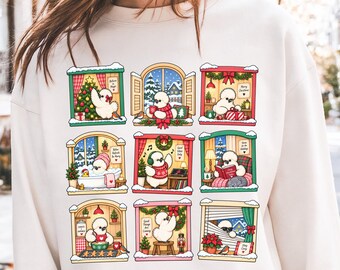 Silkie Chicken Christmas Sweatshirt, Cozy Holiday Crewneck, Farmhouse Gift