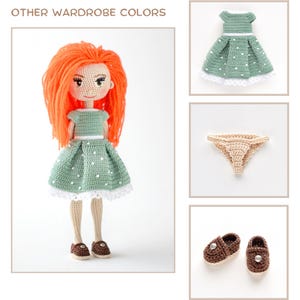 Basic Doll Wardrobe, Crochet Clothes, Shoes, For Dolls 20 cm (7,9 in), Several Color and Design Options, English PDF image 9