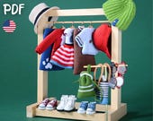 3in1, Three Outfits Pattern, Crochet Casual Wear For Dolls 20 cm (7,9 in), Basic Wardrobe, English PDF, Clothes, Hats, Bags, DIY Gift