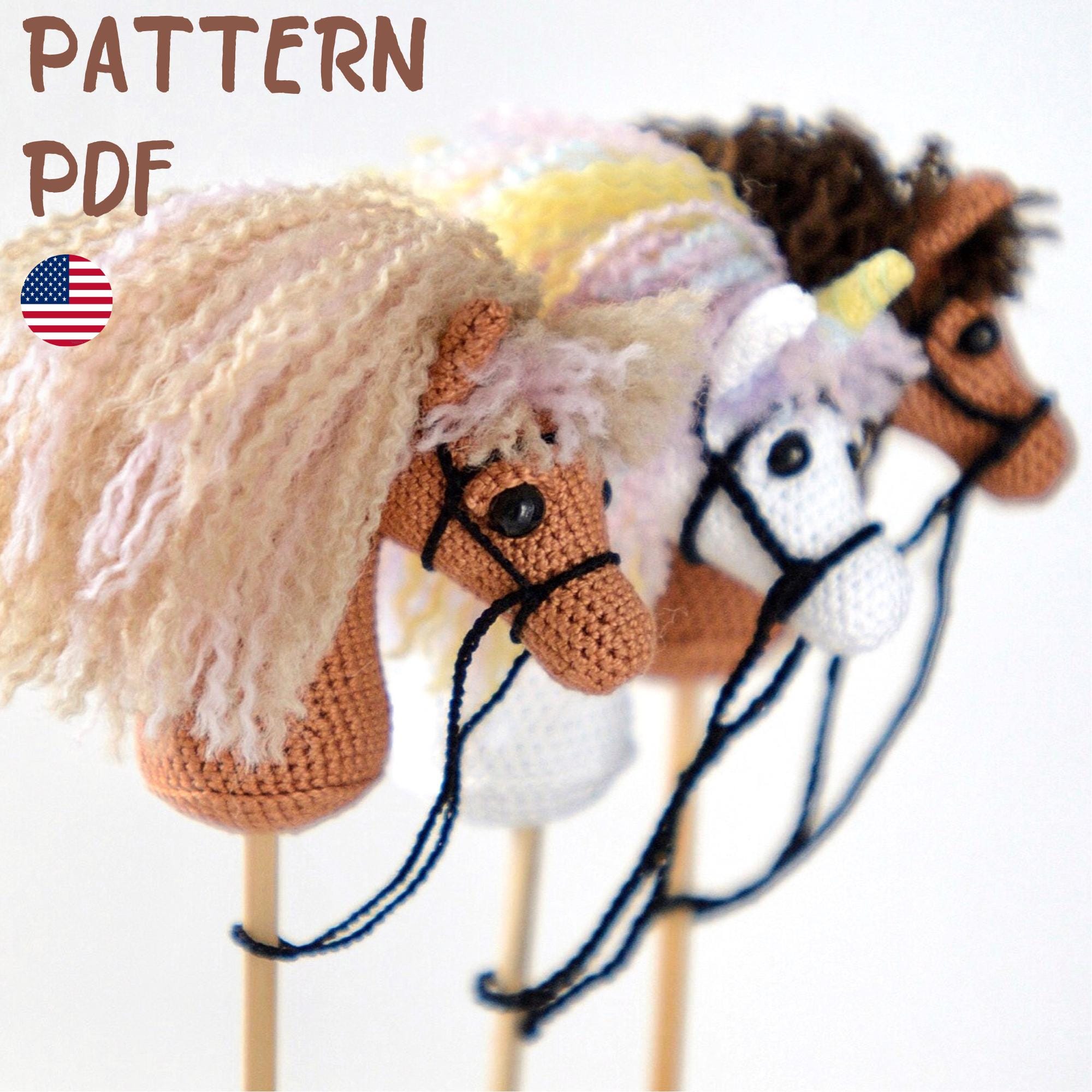 37 Horse Crochet Patterns: Amigurumi Horses, Ponies, Hobbyhorses, and More 24 Crochet stick horse