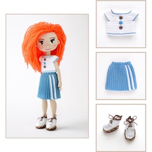 Basic Doll Wardrobe, Crochet Clothes, Shoes, For Dolls 20 cm (7,9 in), Several Color and Design Options, English PDF image 10