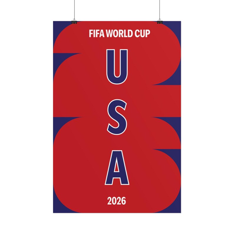 USA World Cup 2026 Poster, Soccer Wall Art, USMNT Fan Print, United States Football Decor, Sports Memorabilia, USA Wall Art, World Cup Gift image 4