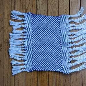 Handvävd bomullsgrytlapp