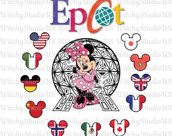 Disney Minnie Epcot PNG, Férias em Família PNG, Reino Mágico PNG, Modo Férias PNG, Viajante do Mundo Epcot, Download Digital